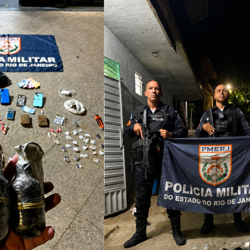 PM apreende drogas, granadas e outros materiais durante ação em Santo Antônio de Pádua