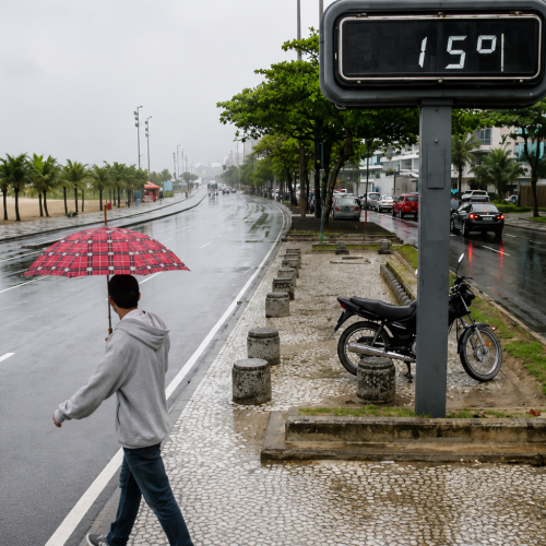 Nova frente fria deve derrubar temperaturas e trazer chuva ao Rio de Janeiro