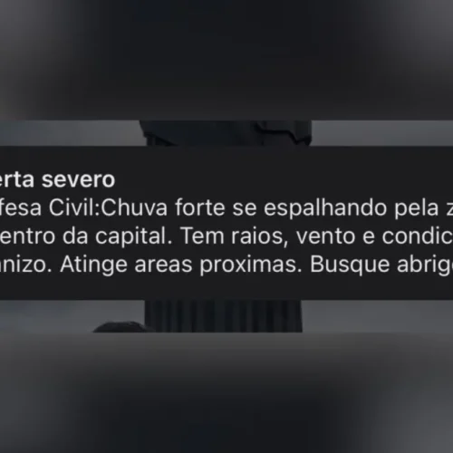 Defesa Civil emite alerta severo para chuva forte, raios e ventos em SP