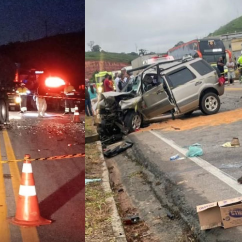 Grave acidente na BR-116 em Muriaé (MG) deixa dois mortos nesta segunda-feira (09)