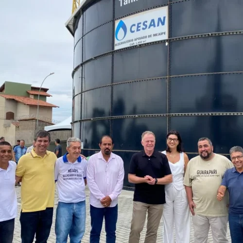 Governo do ES entrega novo reservatório de água da Cesan em Guarapari (ES)