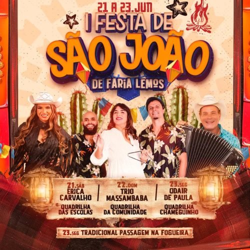 Faria Lemos realiza sua 1ª Festa de São João com shows e tradições juninas