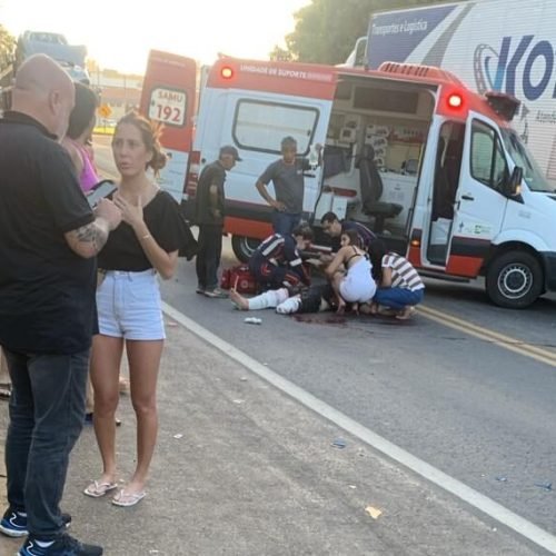 Motociclista tem parte da perna amputada após acidente na BR-116, em Muriaé (MG)