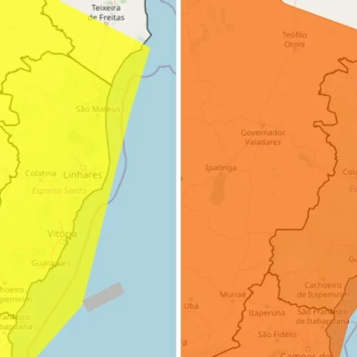 Inmet emite dois novos alertas de chuva forte para o Espírito Santo