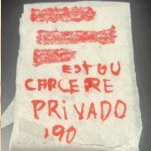 Mulher deixa pedido de socorro em rolo de papel higiênico em Santa Catarina: “Cárcere privado”