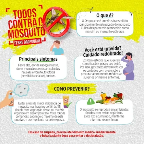 Prefeitura de Porciúncula adota medidas para conter casos de Febre Oropouche