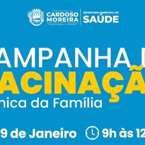 Cardoso Moreira (RJ) anuncia Campanha de Vacinação para o dia 29 de janeiro
