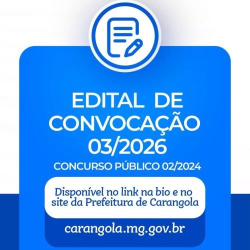 Concurso de Carangola: Prefeitura divulga novo edital de convocação