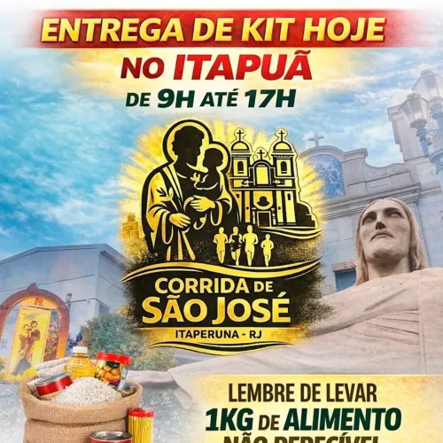 Entrega de kits da Corrida de São José acontece nesta quinta-feira em Itaperuna (RJ)