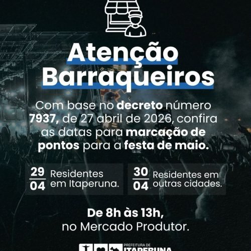 Prefeitura de Itaperuna divulga calendário para marcação de pontos da Festa de Maio
