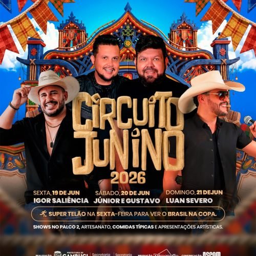Cambuci (RJ) divulga programação do Circuito Junino 2026 com shows, forró e transmissão da Copa