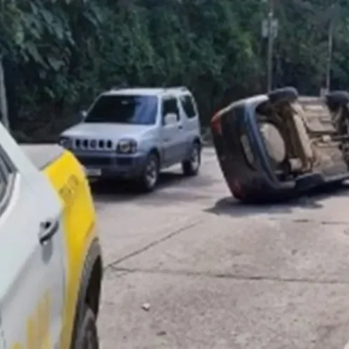 Vídeo impressionante de acidente na Serrinha entre Niterói e Maricá acende alerta para atenção no trecho