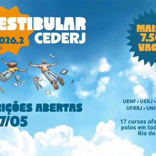 Faculdade Gratuita: Vestibular Cederj 2026.2 abre inscrições para 7,5 mil vagas no RJ