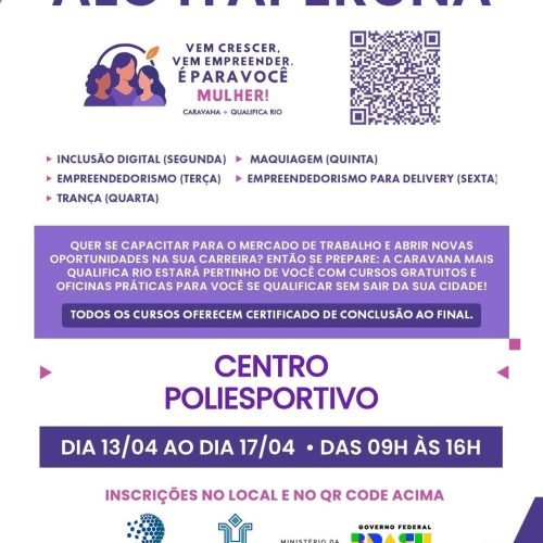Caravana Qualifica Rio está em Itaperuna com cursos gratuitos voltados para mulheres
