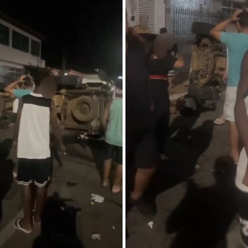 Mulher morre após ser atingida por caminhonete na Praça Nilo Dias, em Cardoso Moreira (RJ)