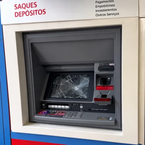 Homem invade agência do Bradesco e danifica quatro caixas eletrônicos em Bom Jesus do Itabapoana (RJ)