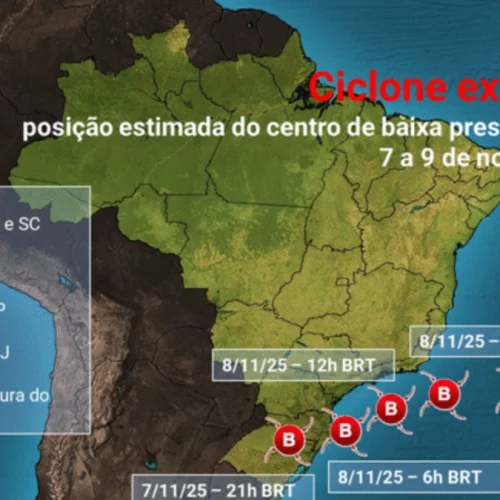 Ciclone Extratropical e frente fria ameaçam Espírito Santo com ventania e temporais severos