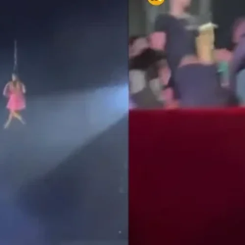 Acrobata sofre queda durante apresentação circense em Miracema (RJ)