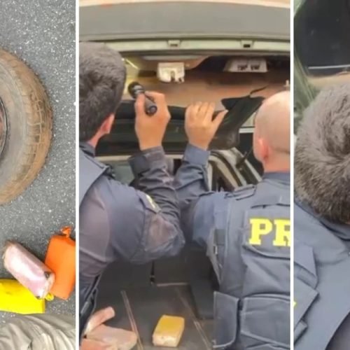 PRF apreende 17 kg de pasta base de cocaína e detém trio na BR 262 no ES