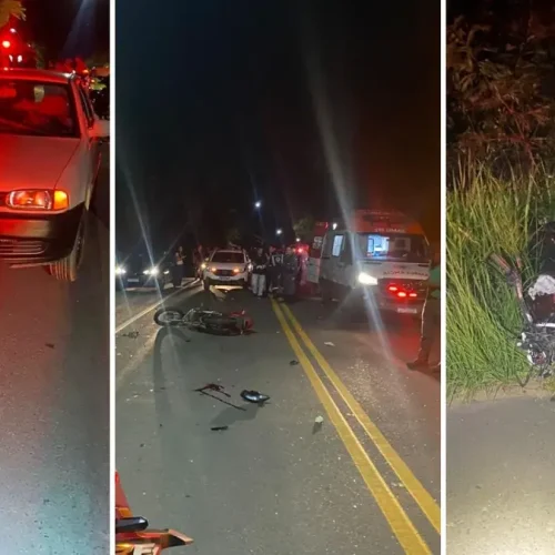 Acidente com motos e carro deixa dois mortos e feridos graves em Piúma (ES)